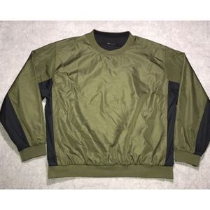 Wedge Golf & Beyond Mens Reversible 1/4 Zip Pullover Jacket Large Black‎ & Green